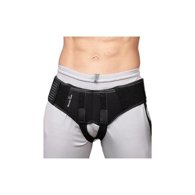 Wonder Care- Grey Inguinal Hernia Support Truss brace for Single/Double
