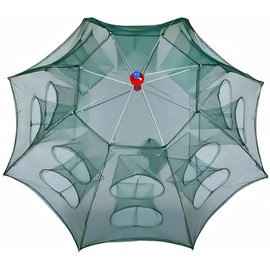 Fishing Bait Trap Crab Net Crawdad Shrimp Cast Dip Cage Fish Minnow Foldable - Entrance: 16-Holes