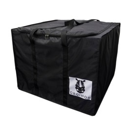 Orqihod - Bolsa de almacenamiento para cojín de patio con cierre y asas, impermeable, para muebles de exterior, cuadrada, color negro, 32 x 32 x 24 pulgadas
