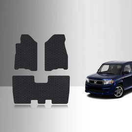 TOUGHPRO Floor Mats Accessories Set Compatible with Honda Element All Weather Heavy Duty Custom Fit (Made in USA) Black Rubber 2003 2004 2005 2006