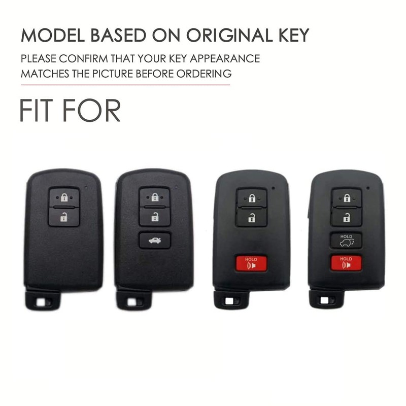ontto Leather Car Key fob Cover fit for Toyota Auris