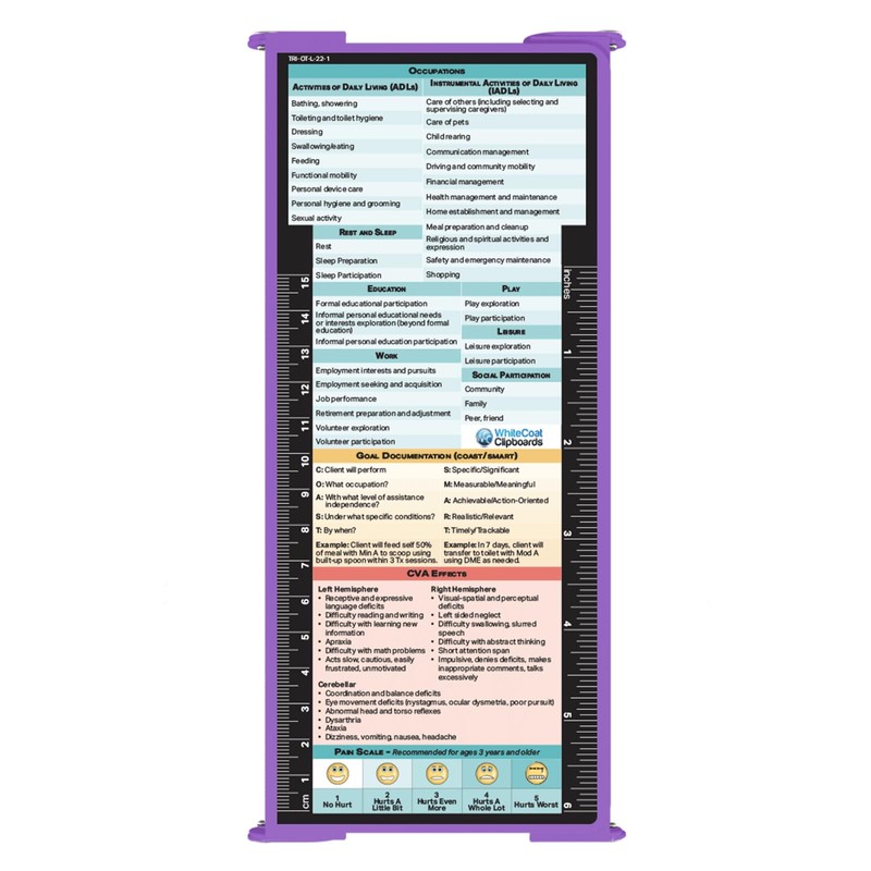 Whitecoat Clipboard® Trifold - Lilac Occupational Therapy Edition