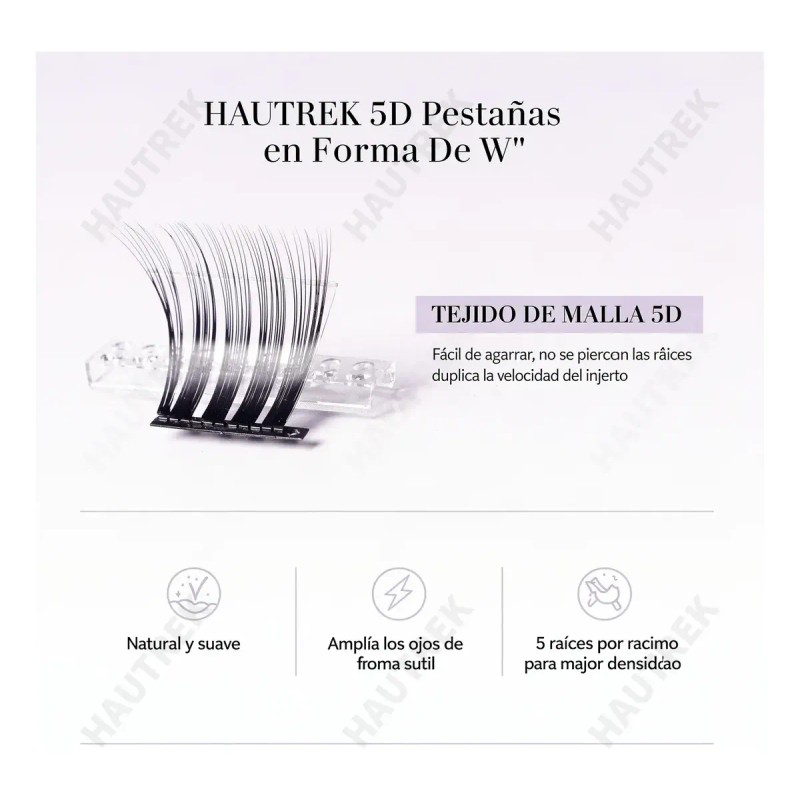 Blister Extensiones De Pestañas Mink 5d W Shape Mink Yy