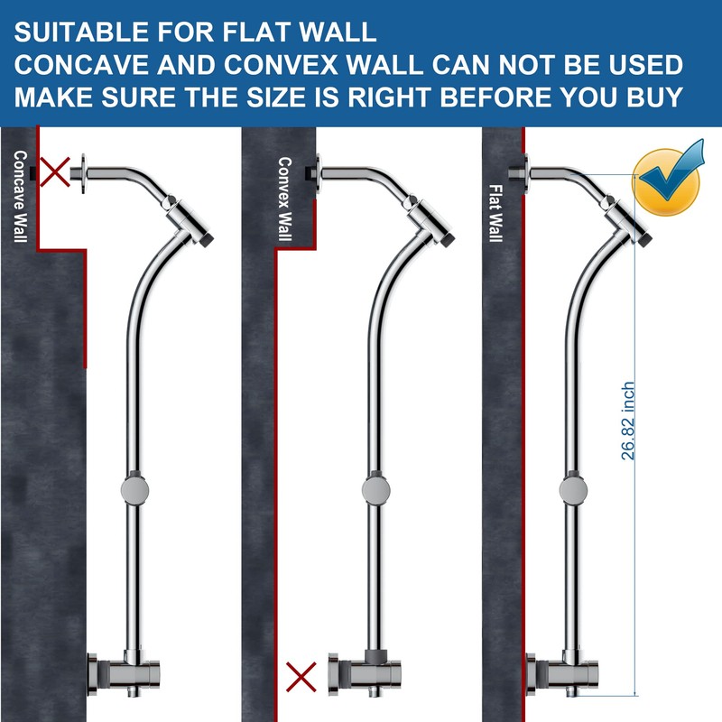 High Pressure Handheld/Rain 82-mode 3-way Shower Head Combo with 25.75"