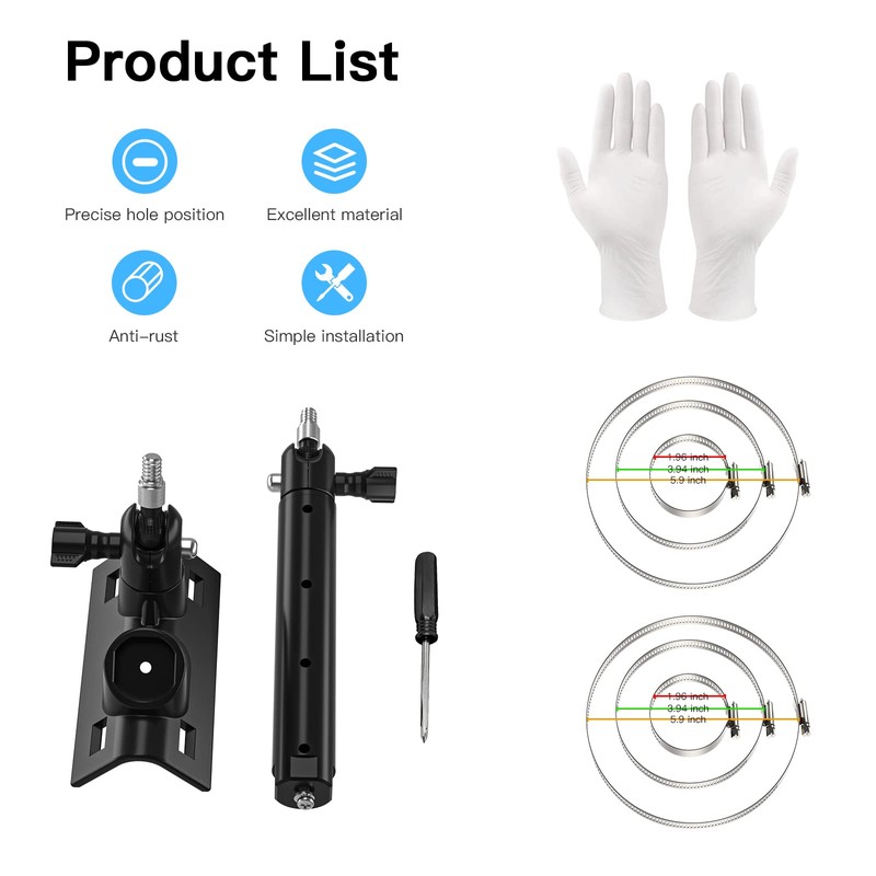 HOLACA 2-in-1 Mast Mount for Solar Panel, Eufycam 2c/2c Pro,