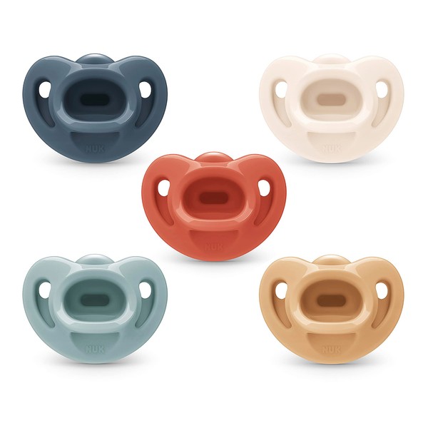 NUK NUK Comfy Orthodontic Pacifiers, 6-18 Months, Neutral Colours, 5
