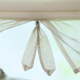 ESLIR Roman Blind with Tabs, Transparent Tab-Top Kitchen Curtains, Modern Voile, 1 Piece