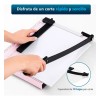 Guillotina Pisapapel Metal Rosa Cortador Papel Carta Tarjeta