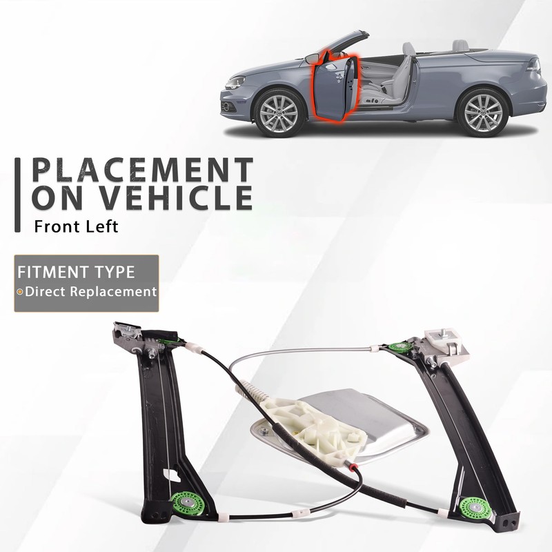 Predep Front Left Driver Side Power Window Regulator Assembly Compatible