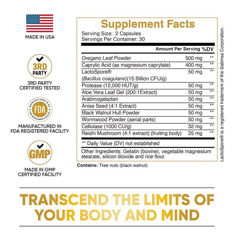Candida Balance Probiotic 60 Capsules - Intestinal Cleanse & Colon