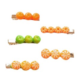 Vaguelly 5pcs Fruit Hair Clips for Women Japanese Fruit Barrettes Hair Accessories for Parties Travel and Everyday Use Durable and Easy to Carry
