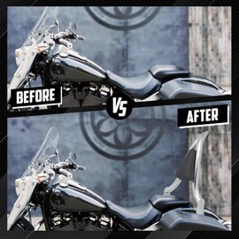 cooideamoto Detachable Sissy Bar 22" Passenger Backrest Pad Fit For Harley Softail Fat Boy FLFBS 2018-2023 Breakout FXSB 2013-2023 (Chrome)