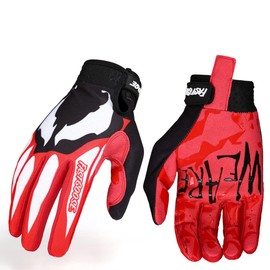 EXCEREY Red Cycling Gloves Mountain Bike Gloves for Outdoor Sports, Driving, Climbing for Men & Women (Red, S)