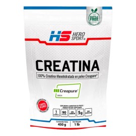 Hero Sport Creatina Monohidratada Creapure 450g. 100% Pura Sabor Sin sabor