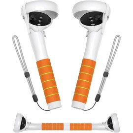 VR Game Handle Accessories Compatible with Meta/Oculus Quest 2 Hand Controllers,for Beat Saber Gorilla Tag Long Arm Extenders, Enhance VR Game Experience-Blue/Blue - Color: Orange/Orange