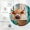 Vengaot Highland Cow Summer Shower Curtain 60Wx72L Inch Funny Cute