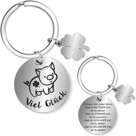 Tixlux Small Hug Lucky Charm, Lucky Charm with Bag, Pocket Hug, Courage Gift, Get Well Soon Gifts, Keyring for Family Women Boys Patient, Keyring I