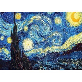 Van Gogh Starry Night Diamond Painting Kits,5D Diamond Art Van Gogh Full Drill Craft Painting Gift for Adult, Home Decor (30 x 40 cm /12 x 16 Inches) - Size: 40x50cm/16x20inches