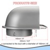 PATIKIL 6 Inch Exhaust Air Vent Cover, Exterior Wall Vent