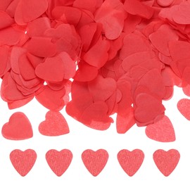 Rebower 6000 Pcs 1 Inch Hearts Paper Confetti Red Tissue Paper Confetti, Colored Tissue Paper Confetti, [for Wedding, Arts Crafts, Valentine's Day]
