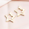 Gold Star Hoop Earrings Big Star Gold Jewelry Chunky Star