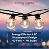 EXCELLO GLOBAL PRODUCTS String Light Pole Set with 40' LED