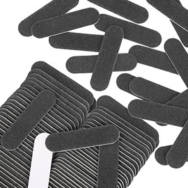 JSRQT Juego de 100 mini limas de uñas de doble cara para mujeres y niñas, herramienta de manicura de grano 180/240 (negro)
