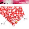 CROWNED BEAUTY Valentines Day Dog Bandanas Reversible Small 2 Pack,