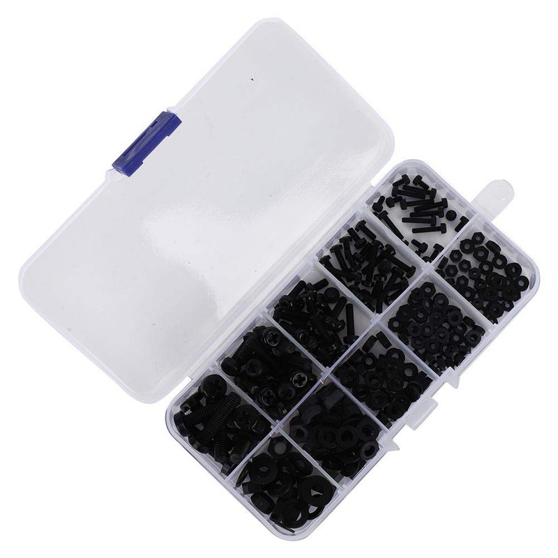 Multifunction fasteners black/white M2/M2.5/M3/M4/M5 Nylon screw kit, nylon nut, industrial