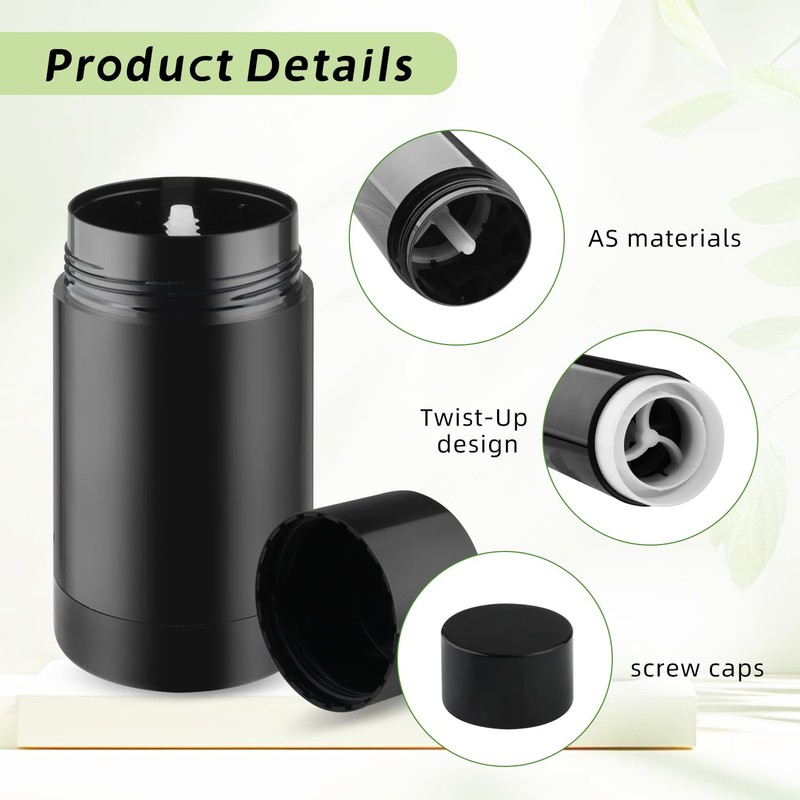 glasstore 10 Pcs Empty Deodorant Containers Bottom Fill Deodorant Bottles