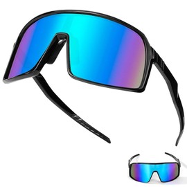 iwobi Sports Sunglasses,Men's UV400 Protection Polarized Cycling Sunglasses,Retro Sun Glasses for Outdoor Cycling Running Driving Fishing Golf
