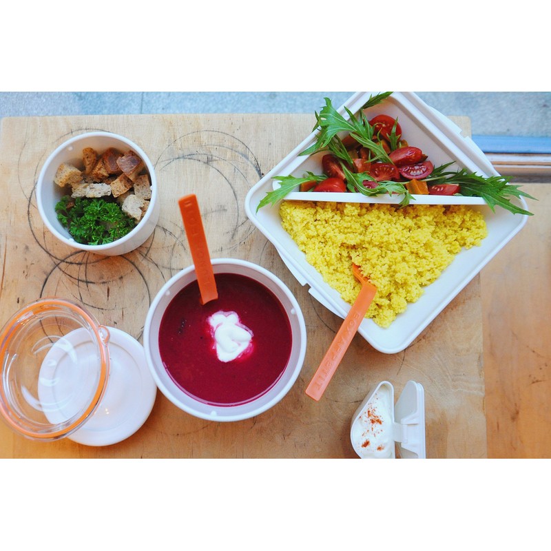 Black & Blum Lunch box - blanc et rose