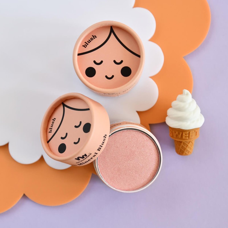 No Nasties Kids Eco Blush Pressed Powder - Peach, 1g
