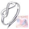 925 Sterling Silver Rings for Women Love Knot Rings Adjustable