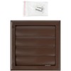 ECOPRO VENT Plastic 4" Brown Dryer Vent Cover with Flange