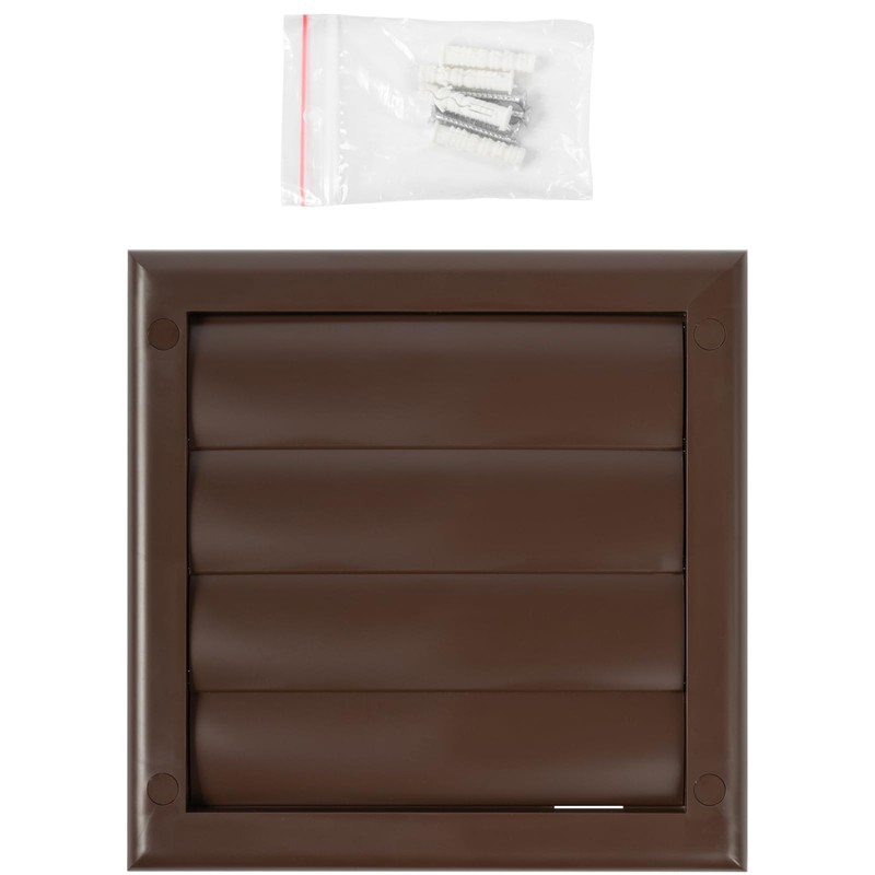 ECOPRO VENT Plastic 4" Brown Dryer Vent Cover with Flange