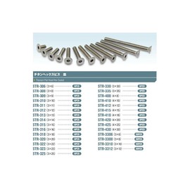 Square STR-3306 Titanium Hex Countersunk Screws, 3 x 6, Pack of 30