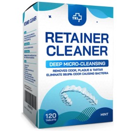 YKL Retainer & Denture Cleaner Tablets - 4 Months Supply 120 pcs Dental Retainers...
