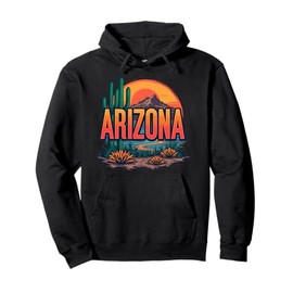 Arizona Desert Landscape Sunset Cacti Nature Lovers Pullover Hoodie