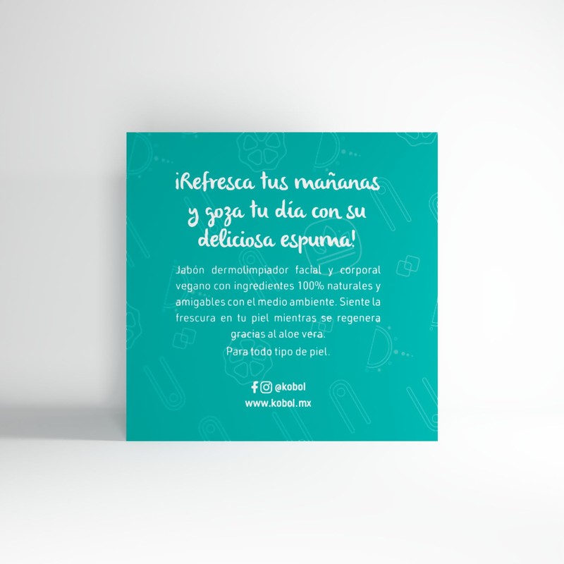 KOBOL NATURA | Jabon Aloe Vera Dermolimpiador Veganos Espuma intensa