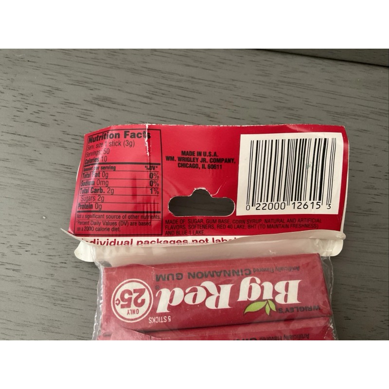 Wrigley’s Vintage 1980’s Wrigley Chewing NOS Unopened Gum Pack Big