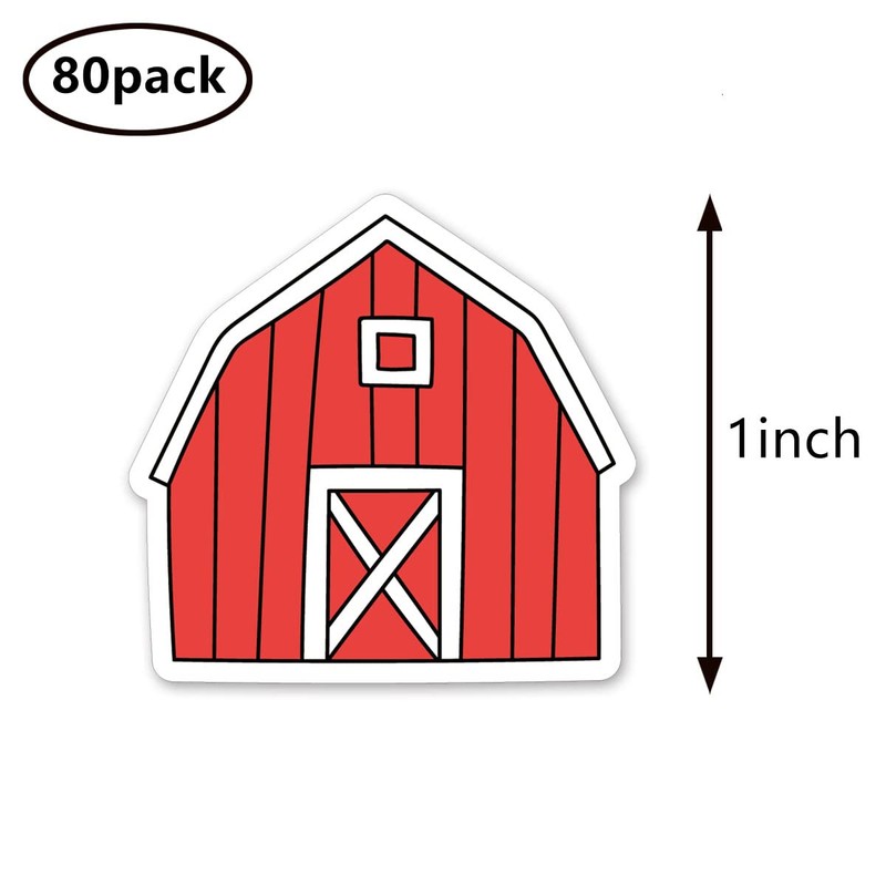 Farm House Stickers 1in for Scrapbooking, Arts, Craft, Kids DIY,