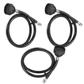 3 PCS Shampoo Bowl Hose and Sprayer, Flexible Rubber Hose with Spray Head and Fixing Ring, Sink Replacement Part with 1/4 in Thread for Salon Shampoo Bowl Faucet, Barber Shop, Spa