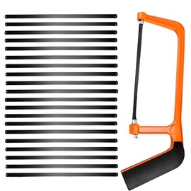 21 Pcs Hack Saw Set, 1 Pcs 26x17x9.5cm Mini Hacksaw und 20 Pcs 13.5cm Hacksaw Blades, Ideal for Woodwork DIY Projects Crafts and Home Decoration