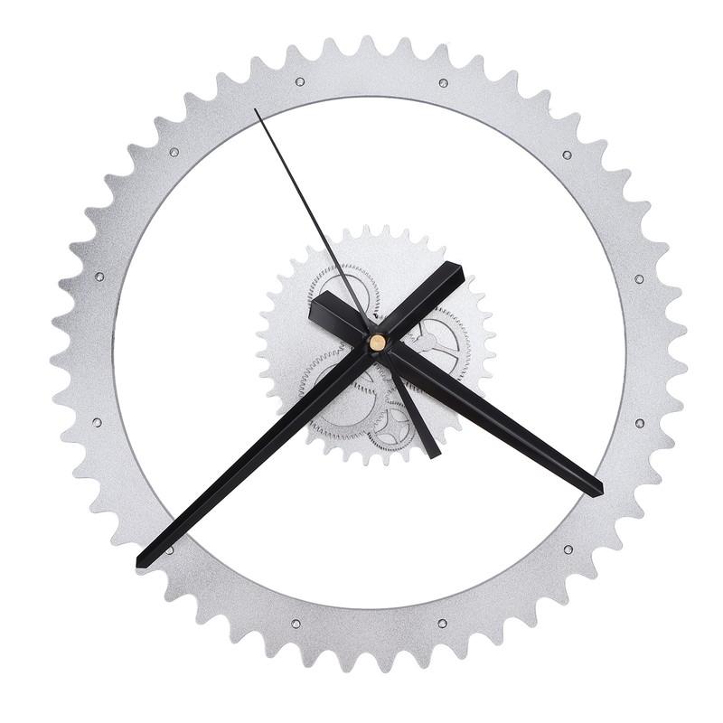 Simple Wall Clock Hollow Gear Frameless Design Hanging Clock with