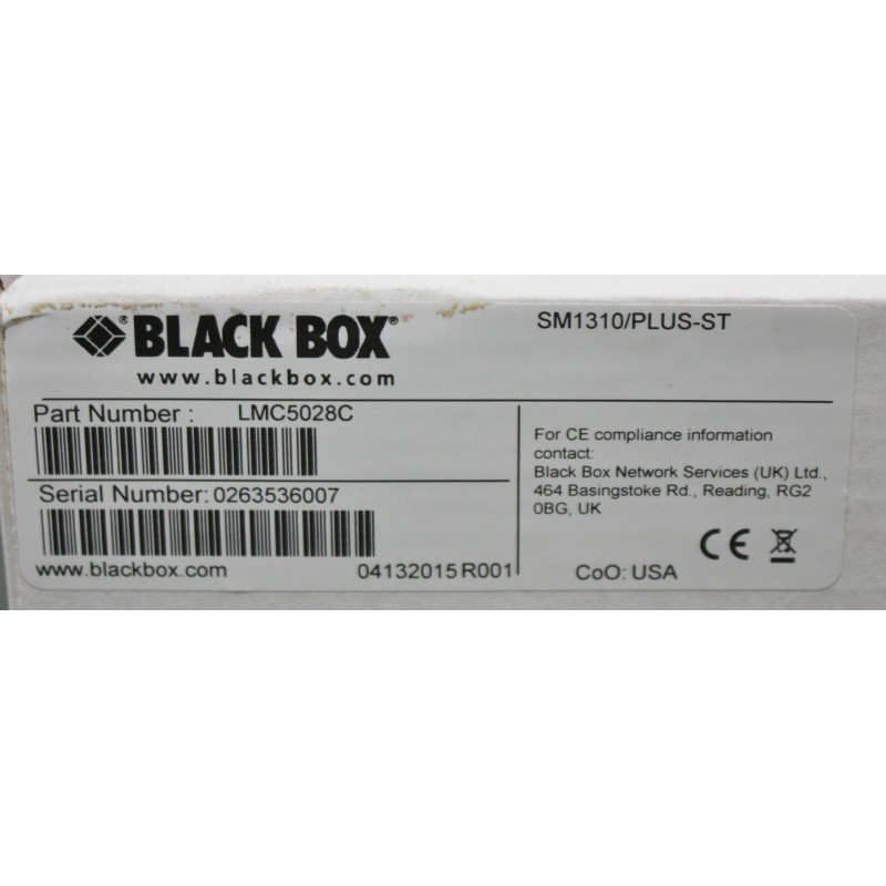 Black Box Media Converter LMC5028C, Multimode Fiber Optic 1300nm /