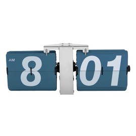 XUFOPLY Flip Desk Clock, Flipping Out Wall and Tabletop Flip Clock Battery Operated Retro flip Clocks with Digital Display Screen for Home, Bedrooms, Office (Blue)