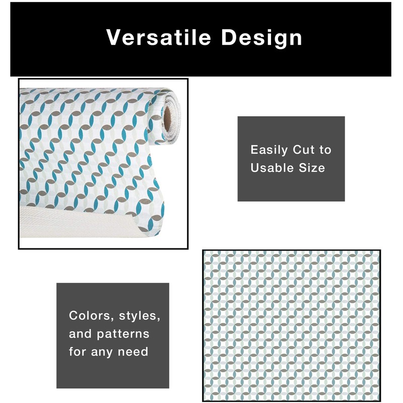 Pro-Mart 8742400 Ocean Origami Grip Bonded Shelf Liner, 12" x