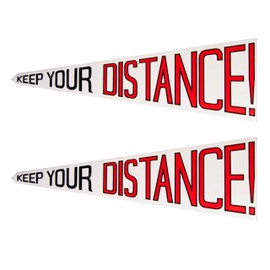 Tek Automotive Keep Your Distance Sticker – Twin Pack 21.7 x 7.3cm – Gloss Permanent Vinyl for Cars, Motorcycles, Vans & Lorries – Road Safety Warning for Rear Vehicle Spacing