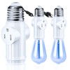 2 Packs Light Bulb Plug Adapter, Screw in E26 E27